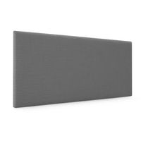 cabecero de lino natural liso 80x50cm camas 708090 - gris oscuro