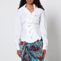 vivienne westwood drunken cotton-poplin shirt - it 42uk 10