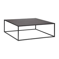 mesa de centro gota de metal negro 100x100cm