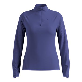 Odlo Zeroweight Warm Mid Layer 1/2 Zip Camiseta de running Mujeres - azul