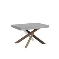 mesa extensible 90x140244 cm volantis cemento estructura multicolor 4c