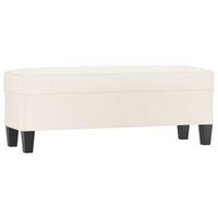 banco de cuero sintetico color crema 100x35x41 cm vidaxl