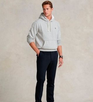 Polo Ralph Lauren para hombre. 710766778006 Sudadera de felpa gris (XL), Casual, Algodón