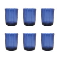 vasos de agua azules en acrilico - lote de 6