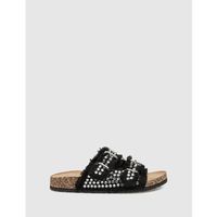 kamome trends sandalias sandalia ceron negro para mujer