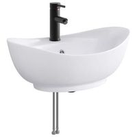 lavabo de bano con grifo y desague negro mate 59 x 35 x 21 cm vidaxl