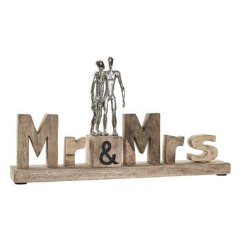 Decoracion Mango Aluminio 51x7,5x28 Mr & Mrs