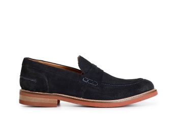 mocasines en piel de ante para hombre navy