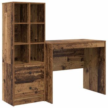 Escritorio Madera Vieja 135,5 X 50 X 127 Cm 2 Uds. Vidaxl