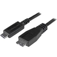 startech cable usb 31 type-c a micro b 1m negro