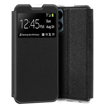 Cool Funda Flip Cover Liso Negra para Huawei Honor X8A