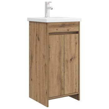 Vanidad De Baño Con Lavabo Roble Artisan 42 X 40 X 84,5 Cm Vidaxl