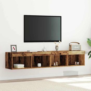 Vidaxl Conjunto De Mueble De Tv 2 Uds. Madera Envejecida