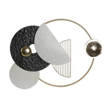 Decoracion Pared Metal 70,5x6x59 Abstracto Dorado