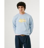 pepe jeans para hombre pm582921 sudadera milton azul m casual algodon