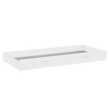 Cajón Cama Tidy Para Cama 90x200 De Melamina En Color Blanco Mate 21,9x198,4x93 Cm