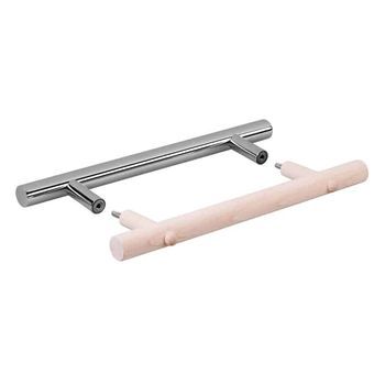 Set Manijas Sauna Inox Madera M6 Cristal Saunapro