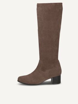 CAPRICE Boots, brown, made of Textiles with Block heel, Size 42
