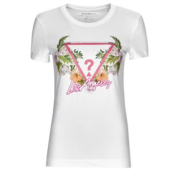 Guess Camiseta SS CN TRIANGLE FLOWERS TEE para mujer
