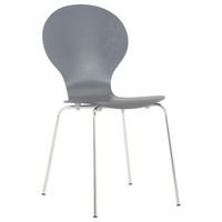 silla de comedor apilable diego madera gris 45x43x86 cm clp