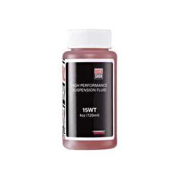 ROCKSHOX | Aceite De Suspensión 15WT 120ml - Este aceite para amortiguador 15 WT es el complemento perfecto para los productos ROCKSHOX, para sacar el máximo partido a tus componentes y mantener sus