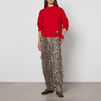 Ganni Future Wool-Blend Oversized O-Neck Jumper - L/XL