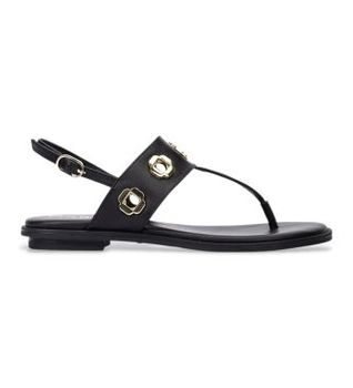 Martinelli para mujer. 1535-B252Z Sandalias de Piel Mazzini negro (38), Plano, Hebilla, Casual