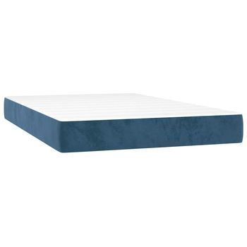 Colchón De Cama | Colchón Muelles Ensacados Terciopelo Azul Oscuro 120x210x20 Cm
