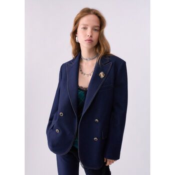 Liu Jo Chaqueta Blazer de doble botonadura en denim para mujer