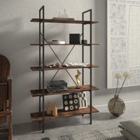 estanteria 106 x 345 x 1795cm madera industrial oscura