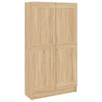 armario de libros contrachapada color roble 825x305x150 cm vidaxl