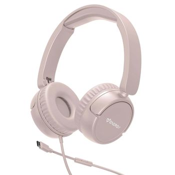 Energy Sistem Urban Headphones Type C con Cable USB-C, Color Rosa, On-Ear Plegables, 32 Ohm