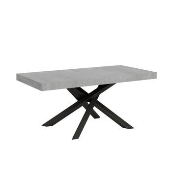 Mesa Extensible 90x200/304 Cm Volantis Cemento Estructura Antracita