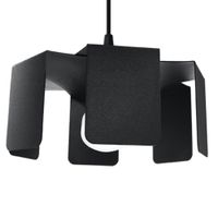 lampara de techo negro acero alt 110 cm