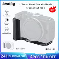 placa de montaje en forma de l smallrig con mango para canon eos r50 v negro con placa de liberacion rapida arca-swiss para tripodes 5429