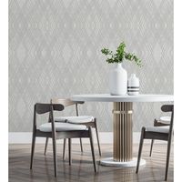 papel pintado vinilico geometrico con relieve y efectos metalizados - angular metric 681683 de gaulan - rollo de 10 m x 106 m