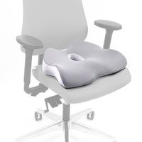 cojin de asiento medisit iv espuma antideslizante y transpirable negro hjh office