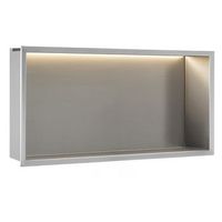 estante de bano rea brush steel 30x60 led