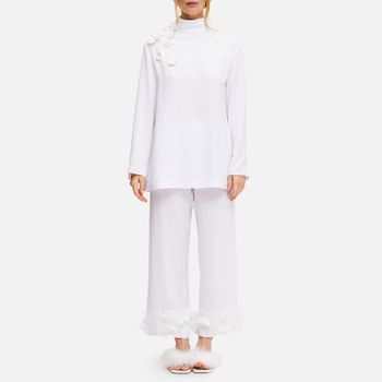 Sleeper The Bloom Black Tie Woven Pyjama Set - XS