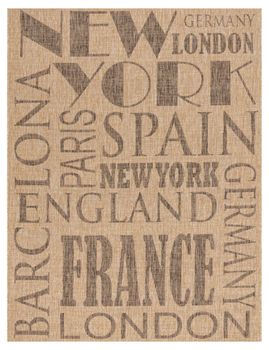Alfombra de cocina Cuisinea beige 80x150 cm