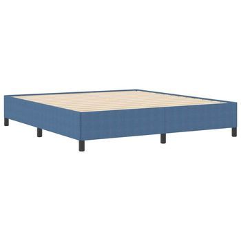 Estructura De Cama Azul 180 X 200 Cm Telas De Pana