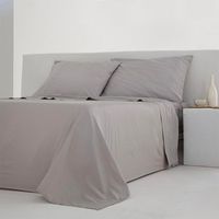juego de sabanas noa gris percal algodon  200 hilos 280x260 cama 200