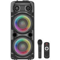 altavoces inovalley portatil karaoke bluetooth 900w con microfono y ruedas