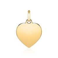 14 quilates colgante de oro corazon con opcion de grabado