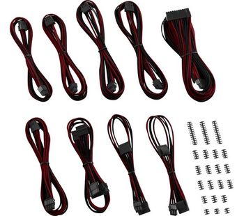 CABLEMOD Classic ModMesh C-Series Corsair AXi HXi RM Cable Kit - Black & Red, Black