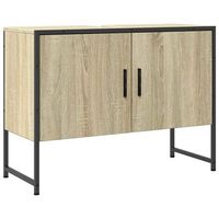 armario lavabo bano  mueble bano madera ingenieria roble sonoma 80x33x60 cm