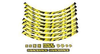 Kit de ruedas race face pegatinas amarillo neon