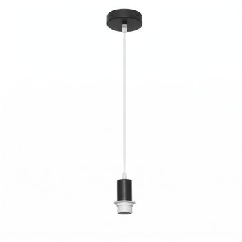 Arm.colgante p/pantalla cara 1xe27 negro regx10x10 cm