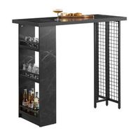mesa alta de bar mesa alta de comedor con 3 baldas 120 x 50 x 105 cm fwt100-sch sobuy es