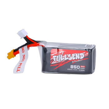 Batería de litio iFlight FULLSEND 4S 14.8V 850mAh 95C con enchufe XT30 de 97g para GEPRC Cinelog25 iFlight IH3 DJI O3 FP